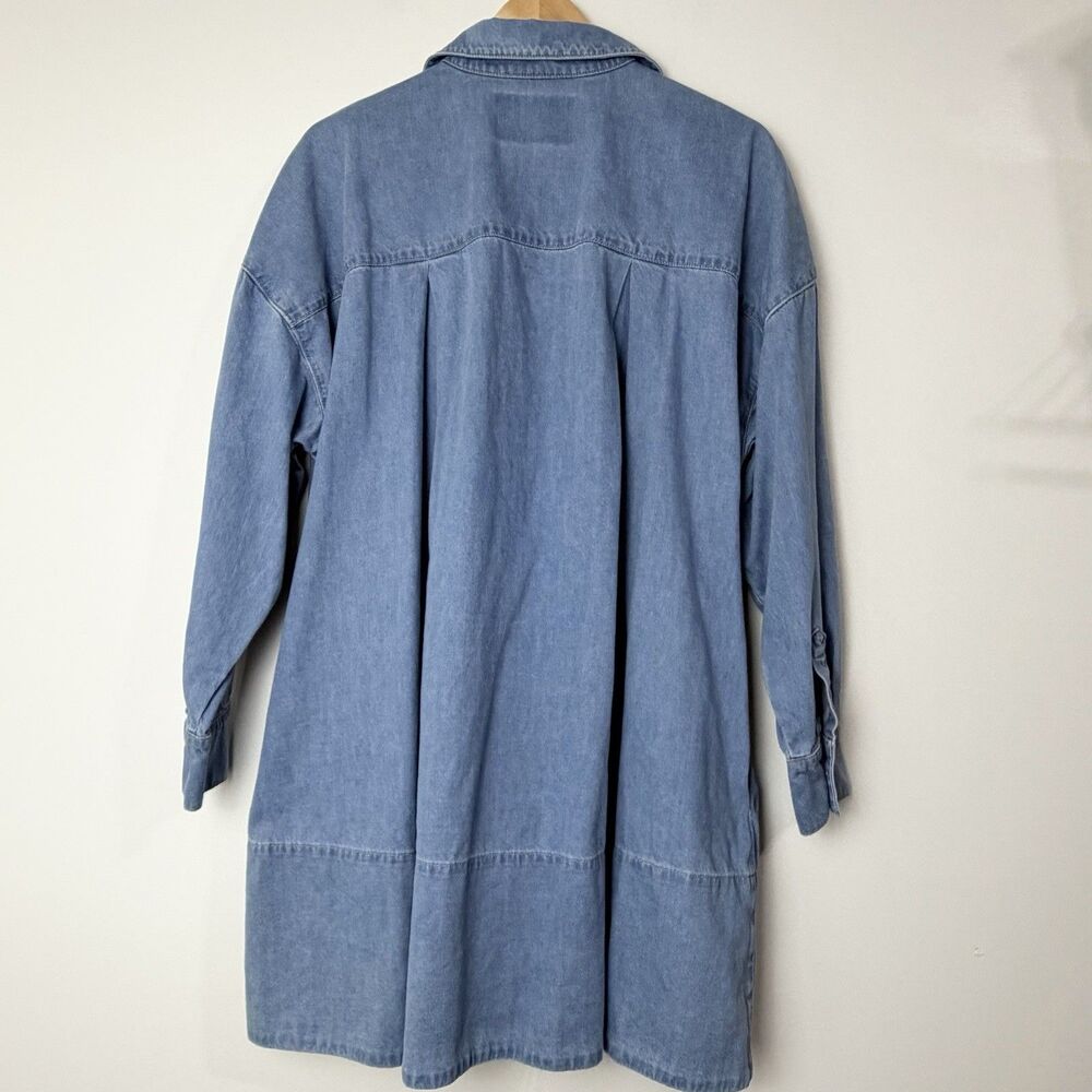 Lady Captain Luckenbach Chambray Mini Dress Long Sleeve Women’s L - Picture 8 of 15